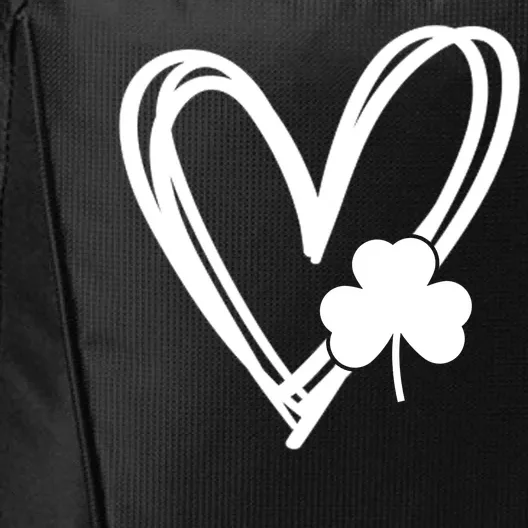 St Patrick's Day Clover Heart City Backpack