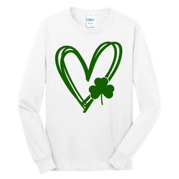 St Patrick's Day Clover Heart Tall Long Sleeve T-Shirt