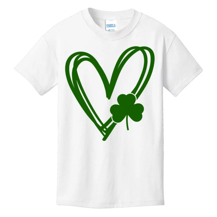 St Patrick's Day Clover Heart Kids T-Shirt