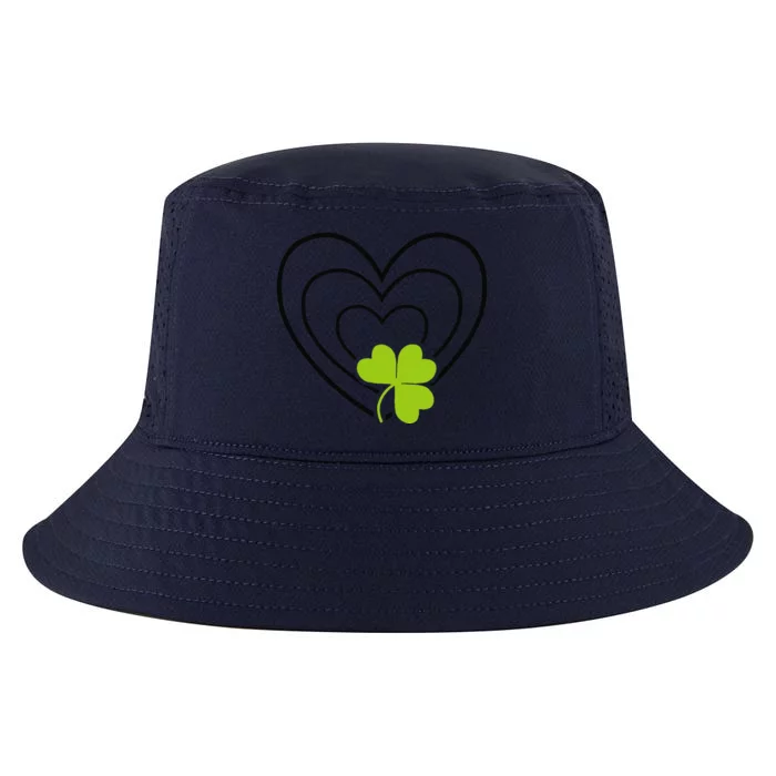 Saint Patrick's Day Green Heart Lucky Charm Paddy's Day Cute Cool Comfort Performance Bucket Hat