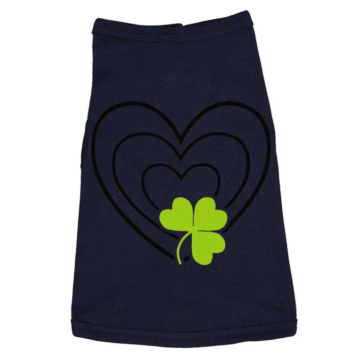 Saint Patrick's Day Green Heart Lucky Charm Paddy's Day Cute Doggie Tank