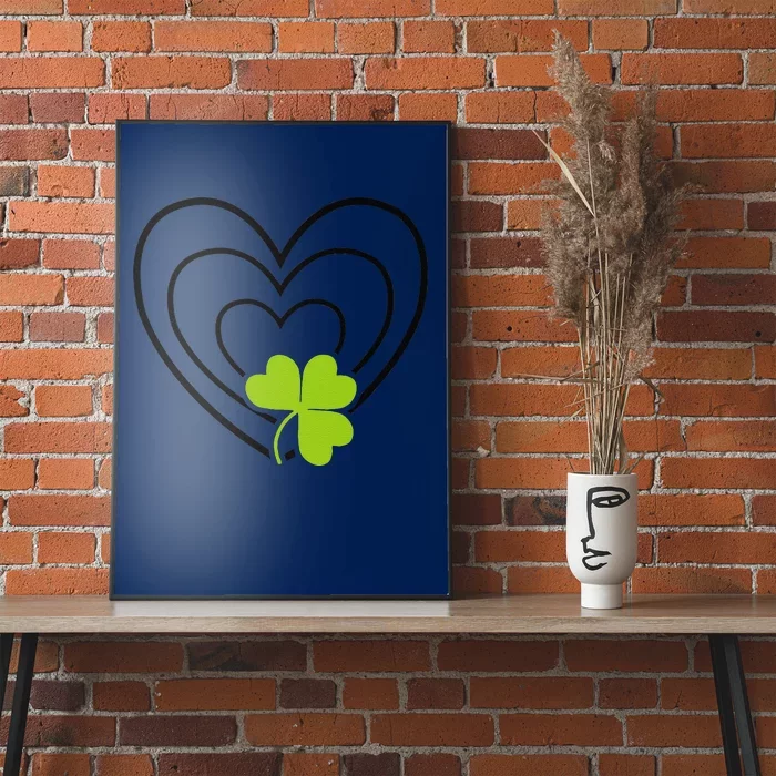 Saint Patrick's Day Green Heart Lucky Charm Paddy's Day Cute Poster