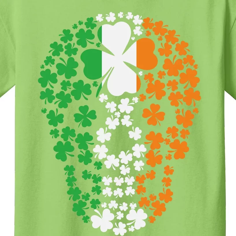 St Patricks Day Irish Ireland Skull Kids T-Shirt