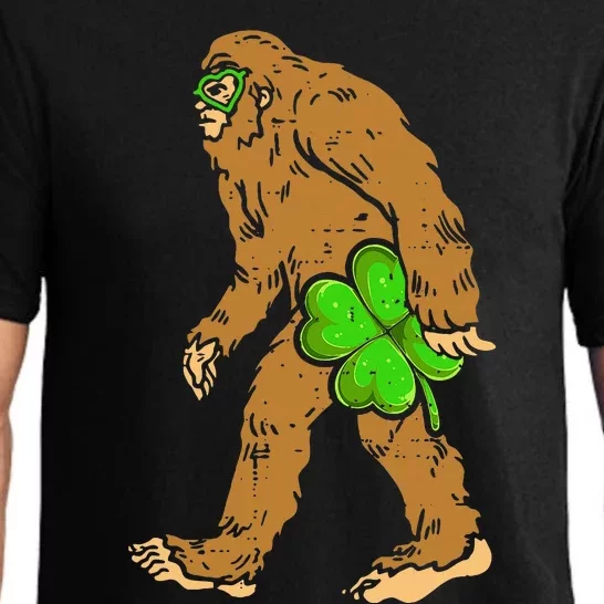 St Patricks Day Bigfoot Shamrock Sasquatch Irish Pajama Set