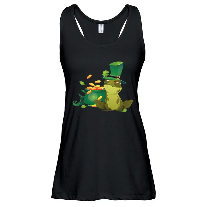 Saint Patrick's Day Frog St. Patrick's Day Frog Ladies Essential Flowy Tank