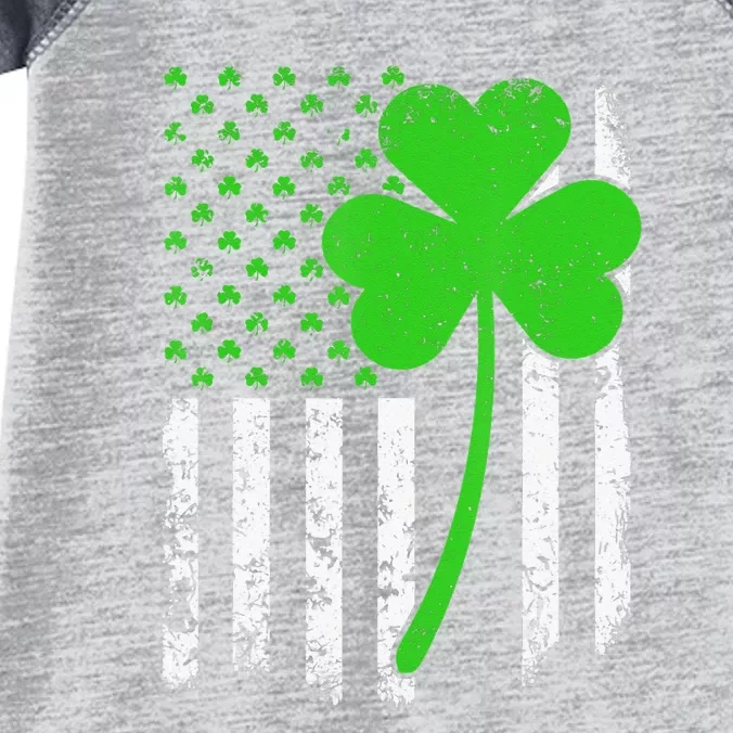 St. Patrick's Day Irish American Flag Shamrock Infant Baby Jersey Bodysuit