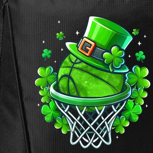 St Patricks Day Shamrock Basketball Irish Leprechaun City Backpack