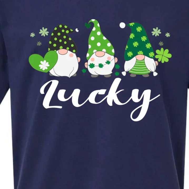 St Patricks Day Green Gnomes Irish Saying Gift Sueded Cloud Jersey T-Shirt