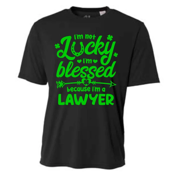 St Patricks Day Not Lucky I'm Blessed Lawyer Christian Gift Cooling Performance Crew T-Shirt