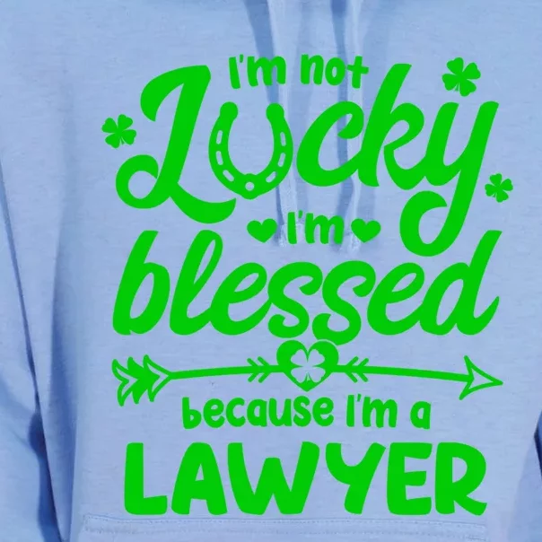 St Patricks Day Not Lucky I'm Blessed Lawyer Christian Gift Unisex Surf Hoodie