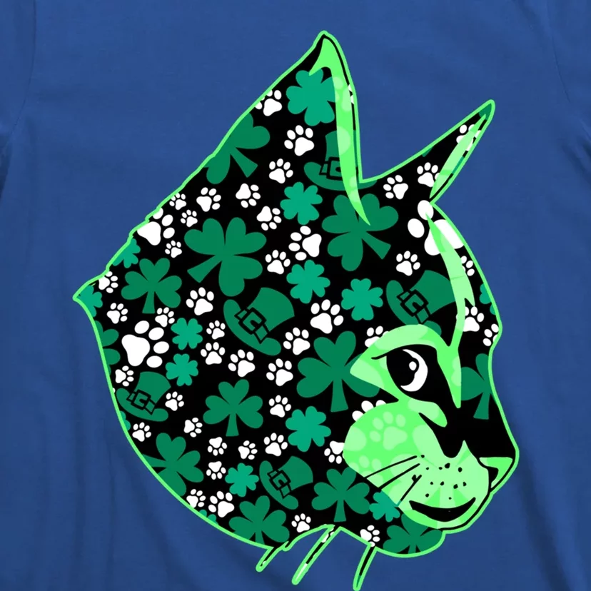 St Patricks Day Clover Irish Cat Lover Shamrock Cat Cute Gift T-Shirt