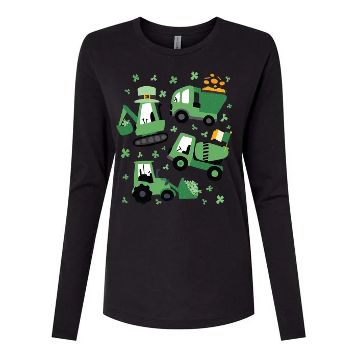 St Patrick's Day Construction Womens Cotton Relaxed Long Sleeve T-Shirt