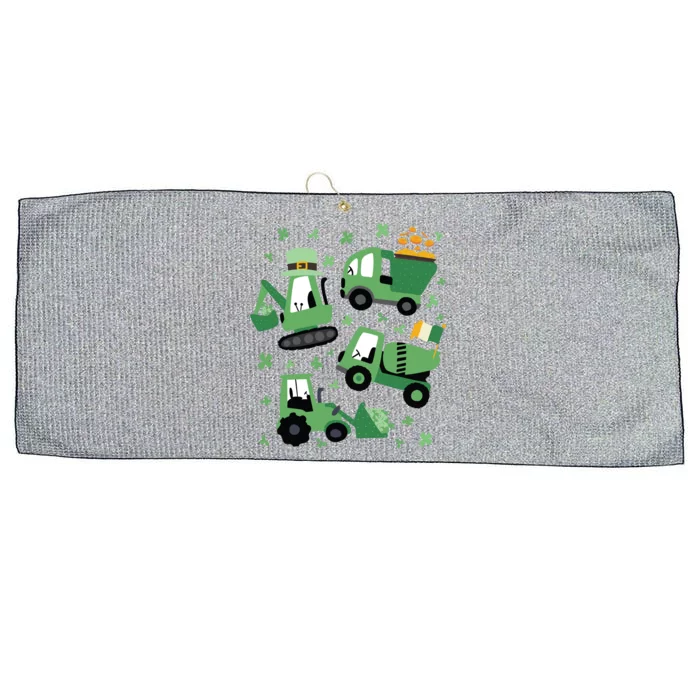 St Patrick's Day Construction Large Microfiber Waffle Golf Towel