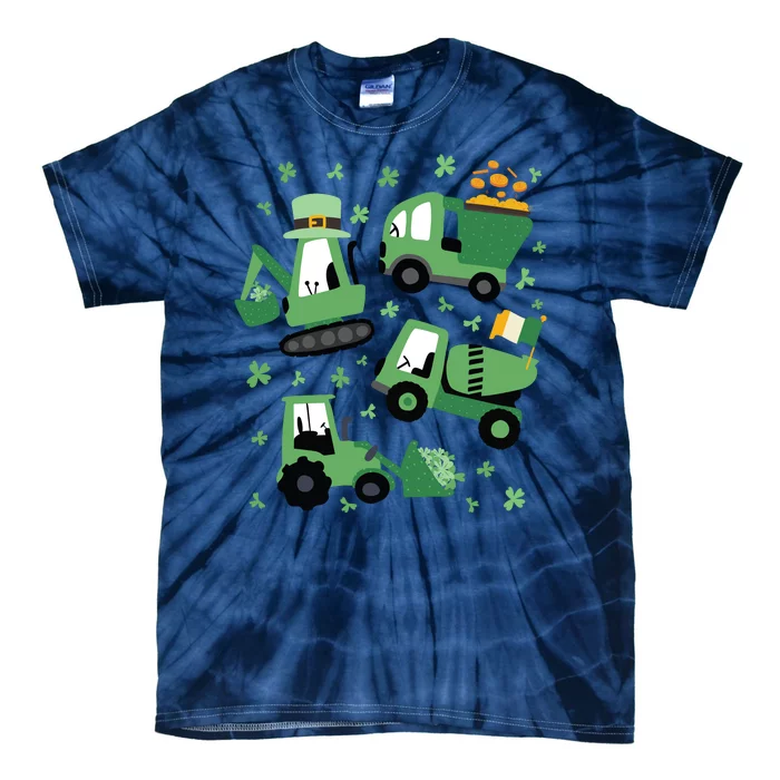 St Patrick's Day Construction Tie-Dye T-Shirt