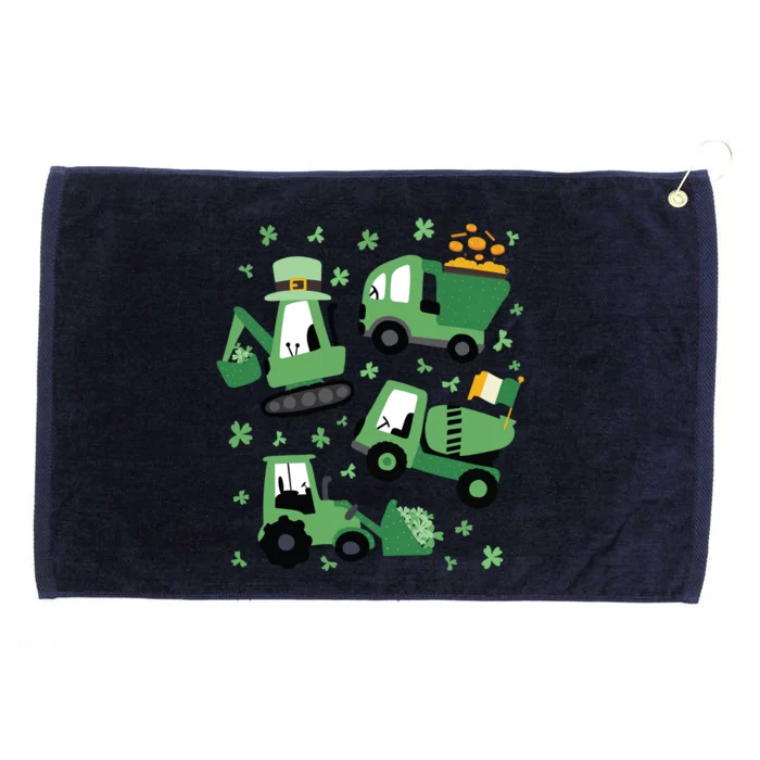 St Patrick's Day Construction Grommeted Golf Towel