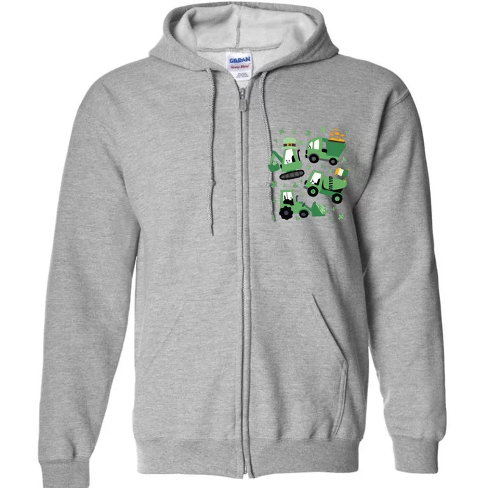 St Patrick's Day Construction Full Zip Hoodie