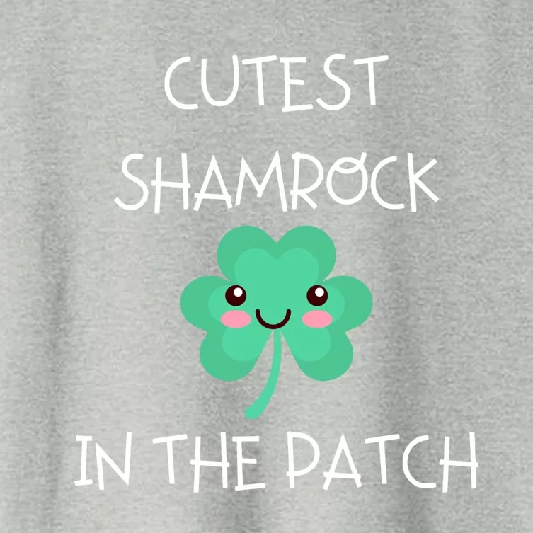 St Patricks Day Irish Clover Cutest Shamrock In The Patch Gift Women's Crop Top Tee