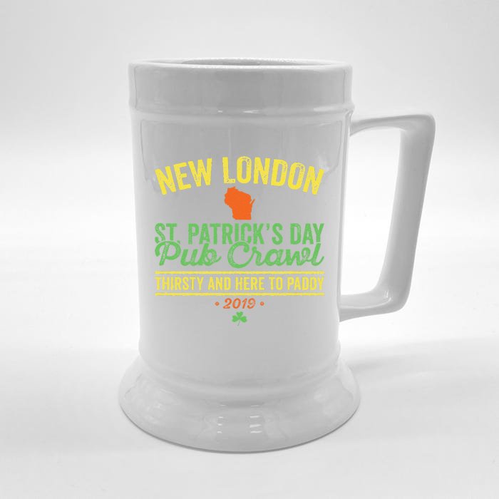 St Patrick's Day New London Pub Crawl Parade Front & Back Beer Stein