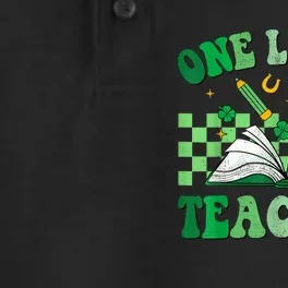 St Patricks Day Teacher Shirt One Lucky Teacher Shamrock Dry Zone Grid Performance Polo