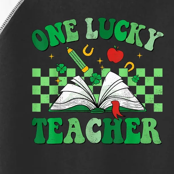 St Patricks Day Teacher Shirt One Lucky Teacher Shamrock Toddler Fine Jersey T-Shirt