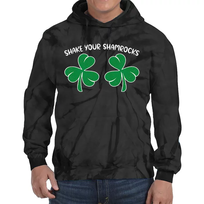 Saint Patrick's Day Funny Cute Graphic Quote Shamrocks Gift Tie Dye Hoodie