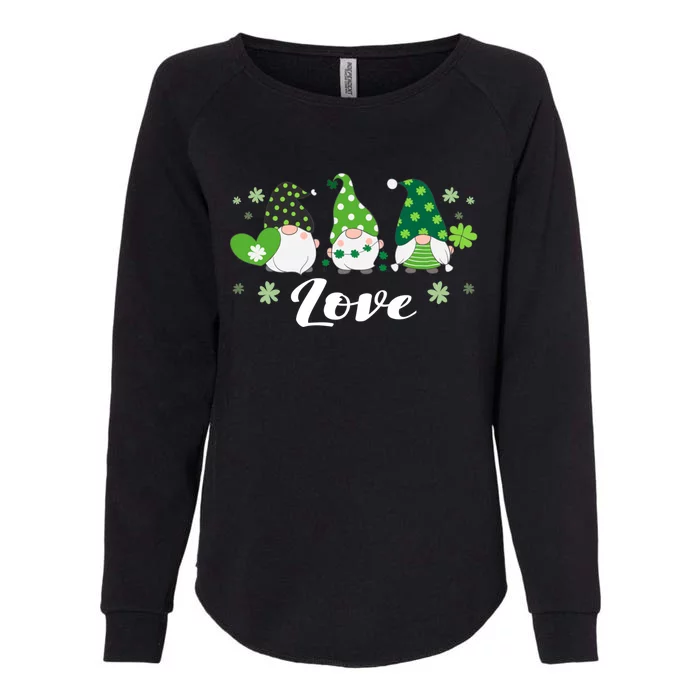 St Patricks Day Green Gnomes Love Irish Cool Gift Womens California Wash Sweatshirt