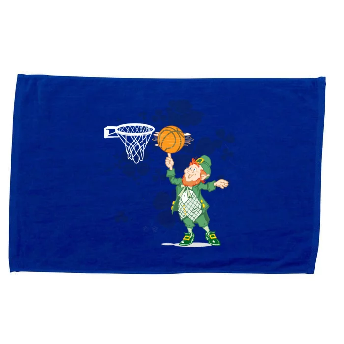 St PatrickS Day Skeleton Leprechaun Basketball Microfiber Hand Towel