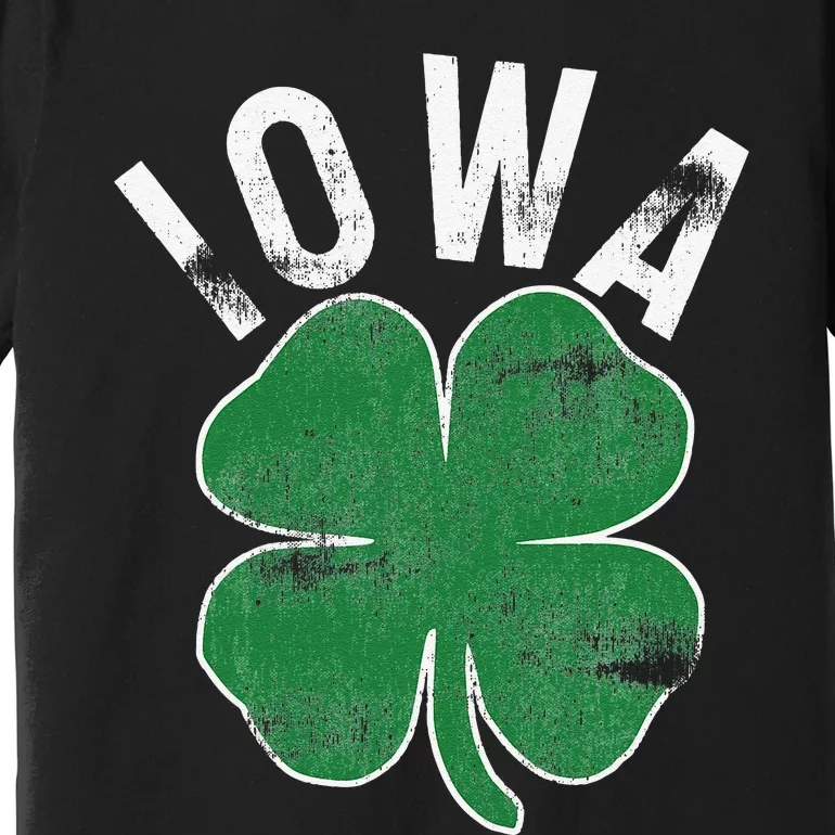 St Patrick's Day Shamrock Iowa Irish Saint Paddy's Gift Premium T-Shirt