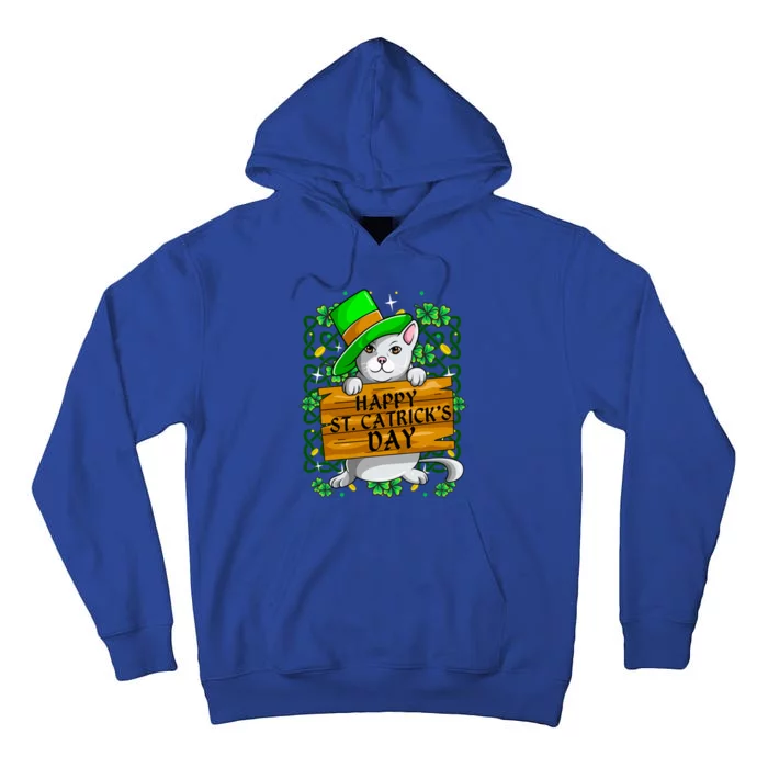 St Patricks Day Happy St Catricks Cat Shenanigans Gift Tall Hoodie