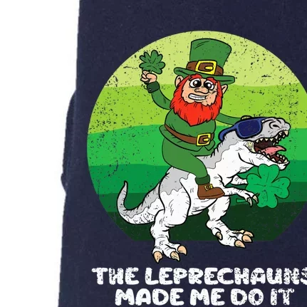 St Patricks Day Boy Girl The Leprechauns Made Me Do It Doggie 3-End Fleece Hoodie