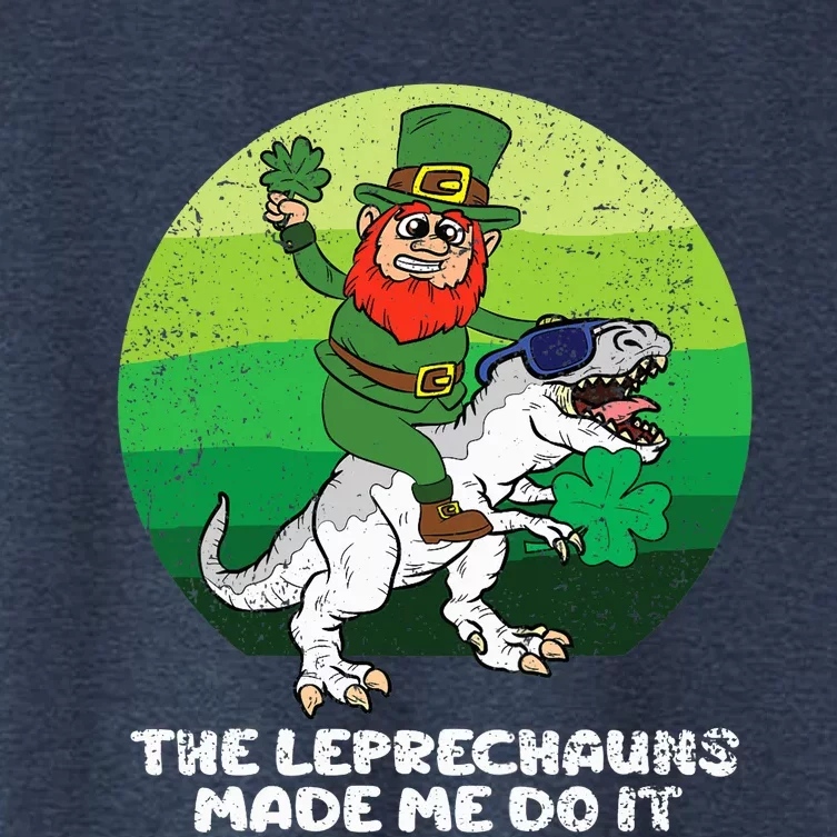 St Patricks Day Boy Girl The Leprechauns Made Me Do It Women's Crop Top Tee