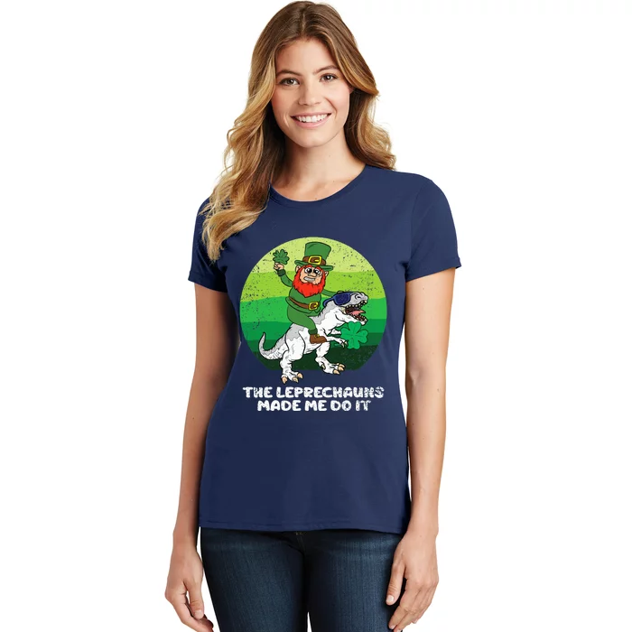 St Patricks Day Boy Girl The Leprechauns Made Me Do It Women's T-Shirt