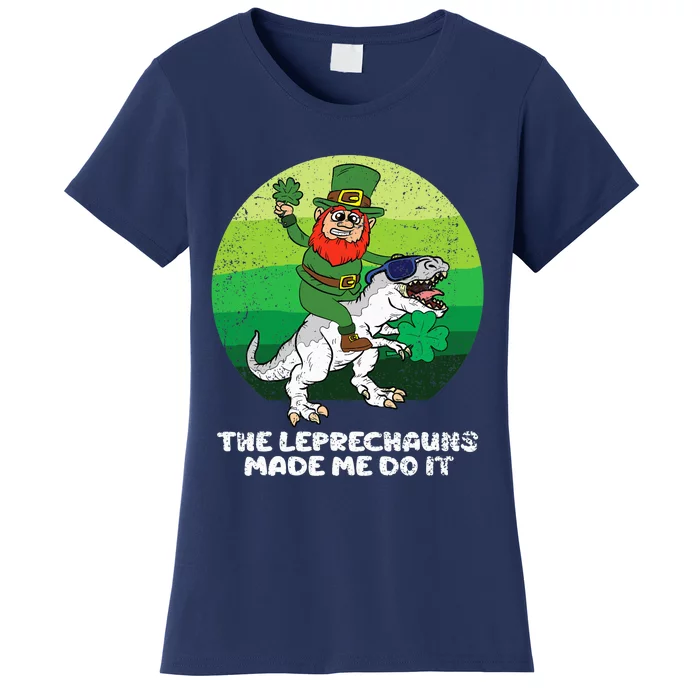 St Patricks Day Boy Girl The Leprechauns Made Me Do It Women's T-Shirt