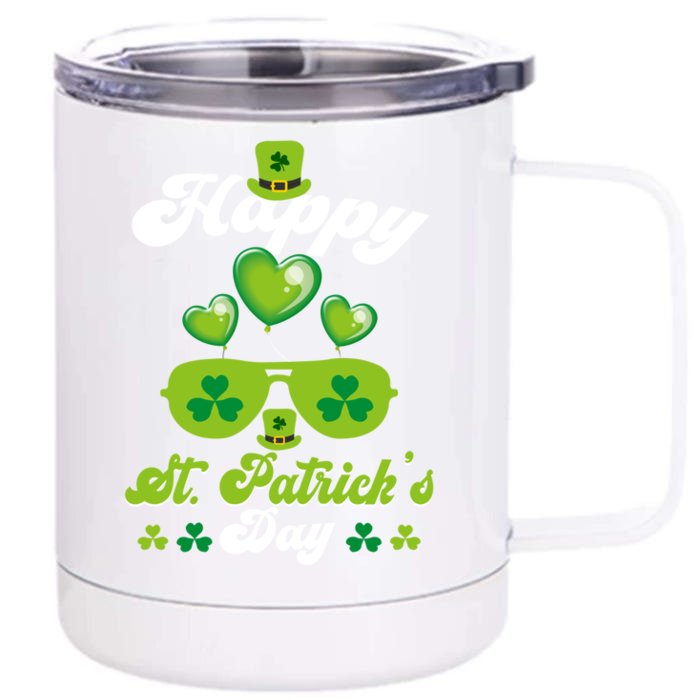 St Patrick Day Sweater Gift Front & Back 12oz Stainless Steel Tumbler Cup