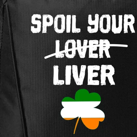 St Patricks Day Liver Joke Ing Irish Flag Humor Gift City Backpack