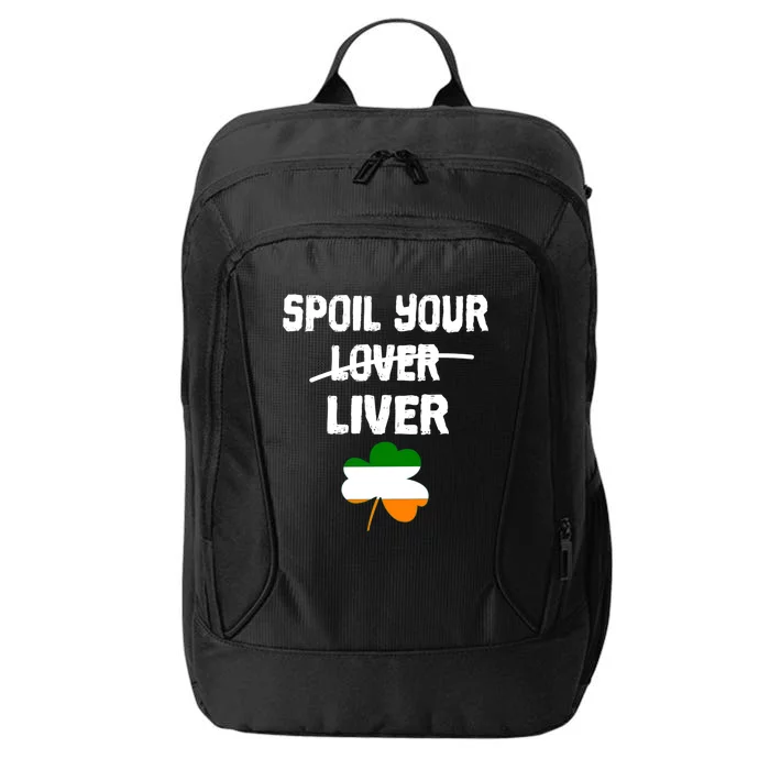 St Patricks Day Liver Joke Ing Irish Flag Humor Gift City Backpack