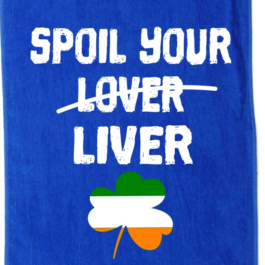 St Patricks Day Liver Joke Ing Irish Flag Humor Gift Platinum Collection Golf Towel