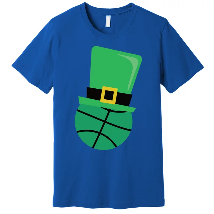 St Patrick's Day Cool Gift Basketball Leprechaun Hagift Premium T-Shirt