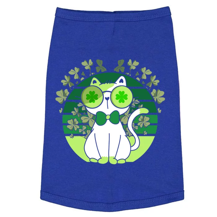 St Patricks Day Lucky Clover Cat Lover Leprechaun Cat Gift Doggie Tank