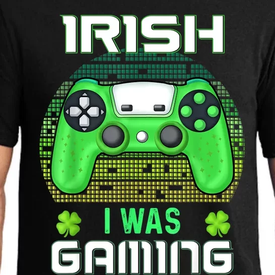 St Patricks Day Gamer Shamrock Irish I Was Gaming Pajama Set