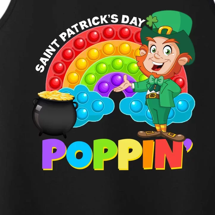 St Patrick's Day Push Pop Leprechaun Performance Tank