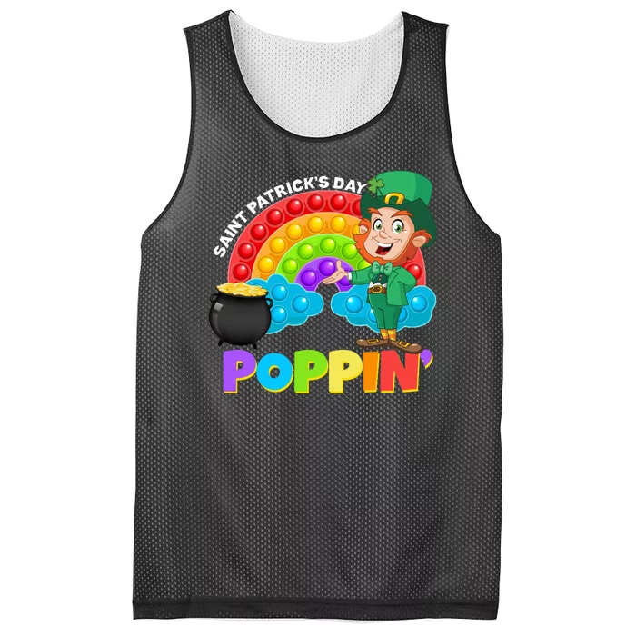 St Patrick's Day Push Pop Leprechaun Mesh Reversible Basketball Jersey Tank