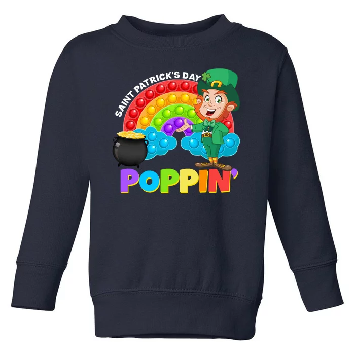 St Patrick's Day Push Pop Leprechaun Toddler Sweatshirt