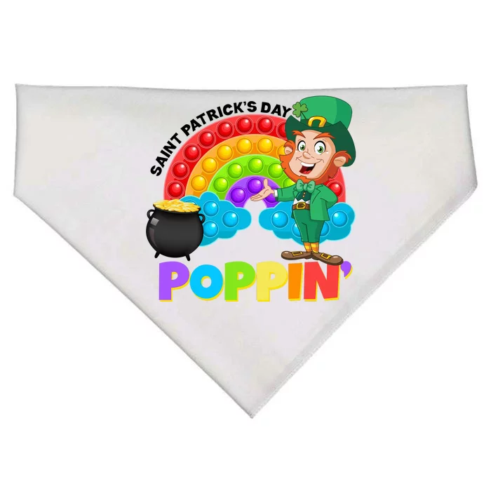 St Patrick's Day Push Pop Leprechaun USA-Made Doggie Bandana