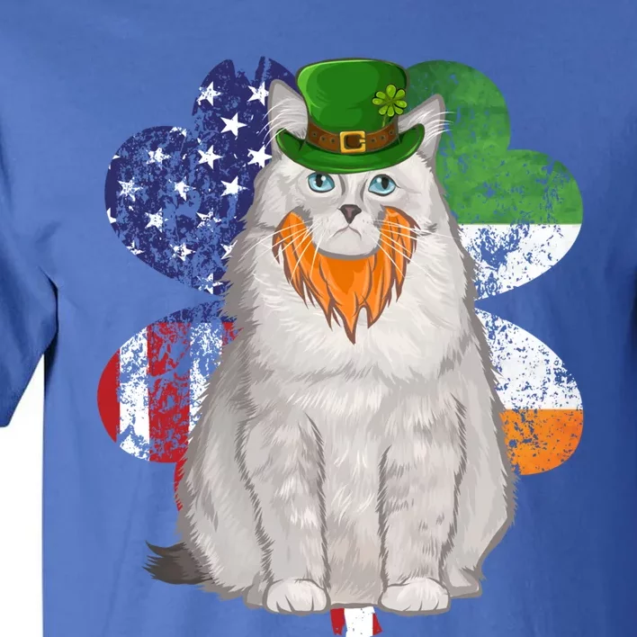 St Patricks Day Irish American Flag Ragdoll Cat Meaningful Gift Tall T-Shirt