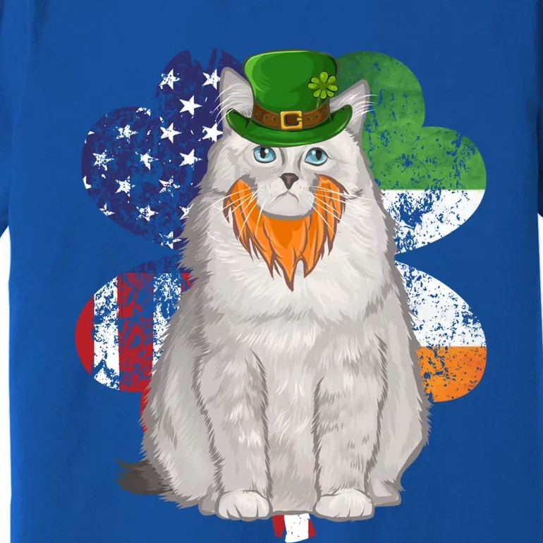 St Patricks Day Irish American Flag Ragdoll Cat Meaningful Gift Premium T-Shirt