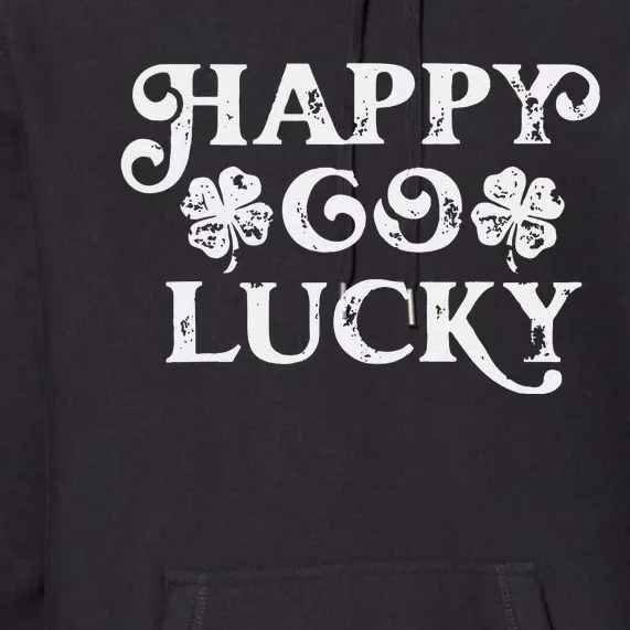 St Patricks Day Shamrock Lucky Retro Vinatge Premium Hoodie