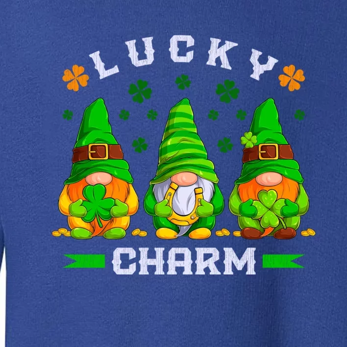 St Patricks Day Lucky Gnomes Funny Gift Toddler Sweatshirt