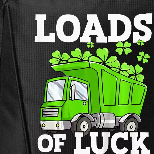 St Patricks Day Lucky Construction Truck City Backpack