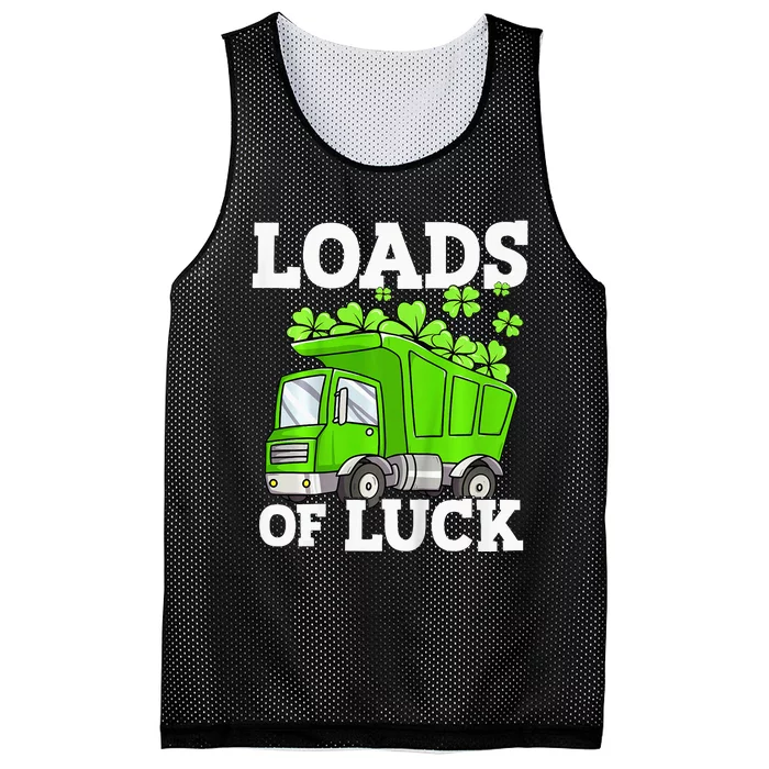 St Patricks Day Lucky Construction Truck Mesh Reversible Basketball Jersey Tank